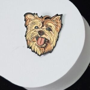 Yorkshire Terrier Enamel Pin – Yorkie Puppy Lapel Brooch Dog Mom Pet Owner Gift
